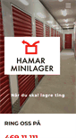 Mobile Screenshot of hamar-minilager.no